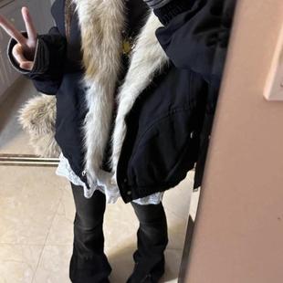 网红同款国潮原创座山雕冬季棉服短款cleanfit保暖加厚毛领外套潮