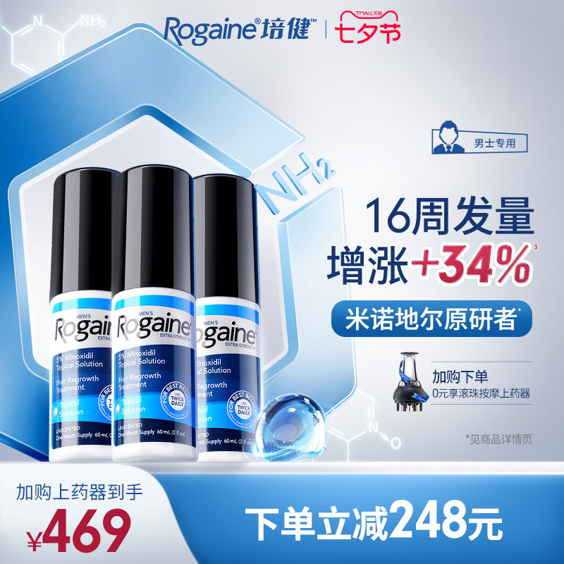 Rogaine/培健落健5%米诺地尔酊搽剂防脱生发液男用女性米诺地尓酊