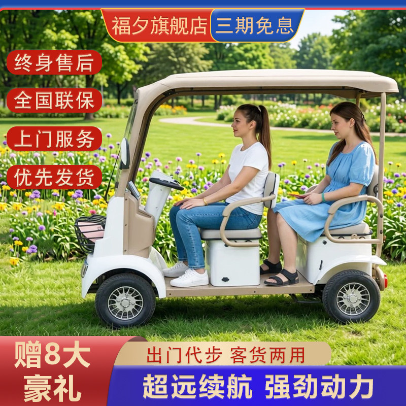 小巴士电动四轮车A5接送孩子老人老年代步车四轮电瓶车电动车高端