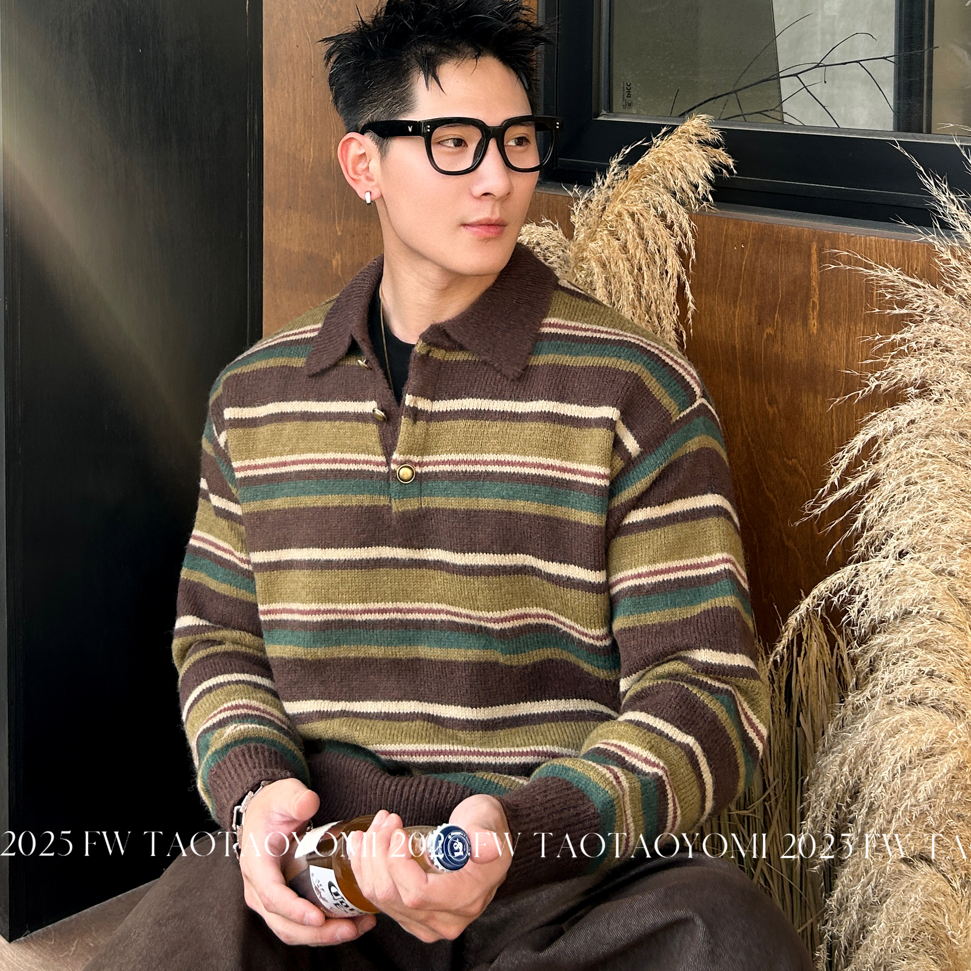 TTYM美式老钱polo领毛衣