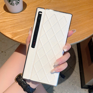 适用华为matexs2手机壳xs2折叠屏mate电镀菱格matex2s保护套mtxs2小香风素皮metexs2典藏版 外壳PAL一AL00新款