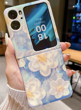 OPPOFindN2Flip手机壳oppofandn文艺花朵OPPOfind油画oppon3flip折叠屏PGT110日韩findn2filp女款0pp0n2f1ip