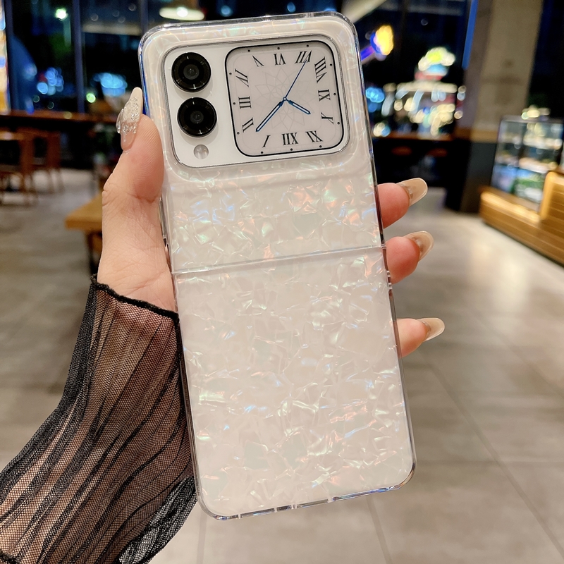 适用华为novaflip手机壳novafilp折叠屏nova女款网红flip小香风huawei贝壳纹noveflip保护套navoflip透明外壳