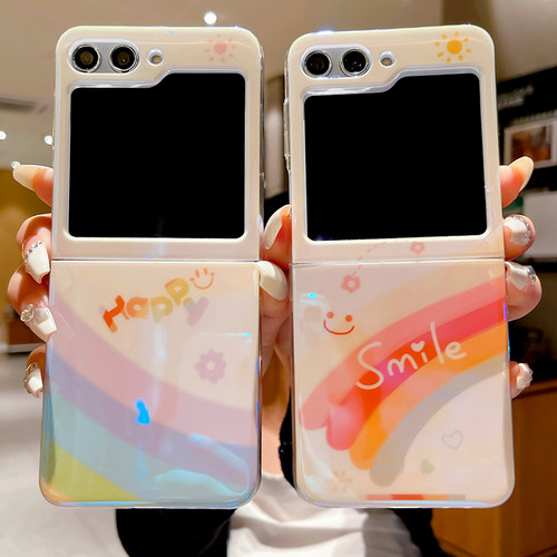 适用三星zflip5手机壳卡通蓝光