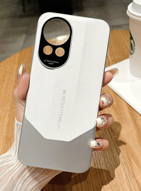 适用华为nova12手机壳ADA一AL00保护套BLK素皮拼接novo12pro秒变非凡大师nove12pr0简约高端n0va外壳n12ultra