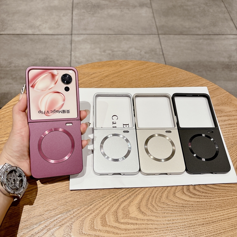 适用荣耀magicvflip手机壳新款honor华为magic折叠屏VFlip金属漆v flip保护套vfilp高级感magicvfilp磁吸外壳