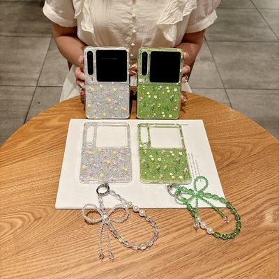 适用华为PuraX手机壳2025新款huaweipurax典藏版px滴胶闪粉VDE-AL00透明保护套puarx小清新碎花purex外壳手链