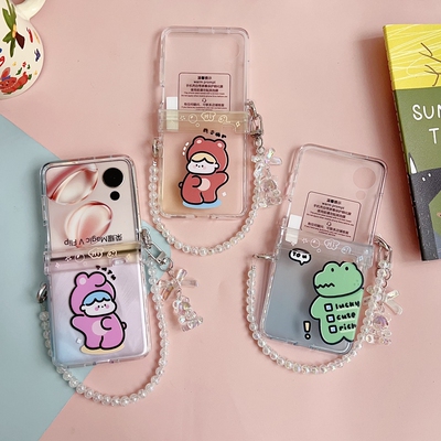 适用华为荣耀magicvflip手机壳新款折叠屏magic透明卡通v flip壳膜一体magicflip带中轴全包vflip保护套vfilp