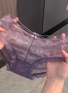 「HS」女士小心机性感勾人镂空蕾丝内裤女2026新款女生透气三角裤