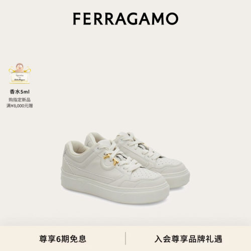 【新品】FERRAGAMO菲拉格慕女士Gancini 扣饰运动鞋