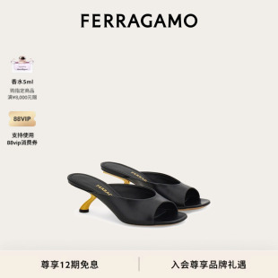 FERRAGAMO菲拉格慕女士S型跟凉拖 新品