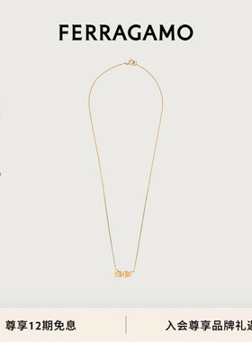 【12期免息】FERRAGAMO菲拉格慕女士VARA蝴蝶结吊坠项链