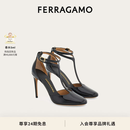 【新品】FERRAGAMO菲拉格慕女士T字带细跟高跟鞋