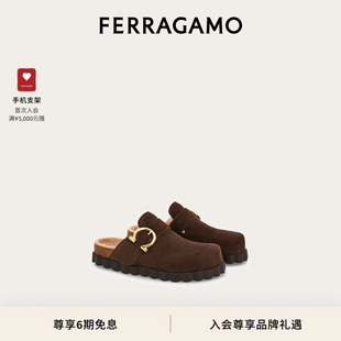 FERRAGAMO菲拉格慕女士波纹鞋 底细节Gancini木底鞋 6期免息