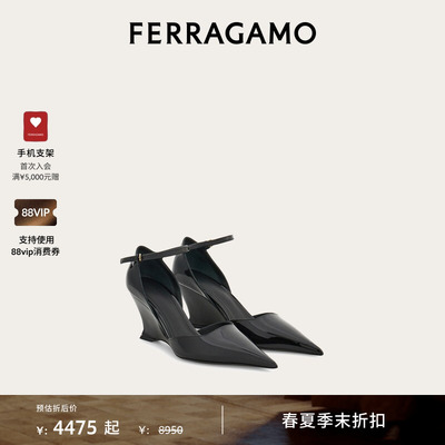 【季末折扣】FERRAGAMO菲拉格慕女士异形鞋跟高跟鞋婚鞋