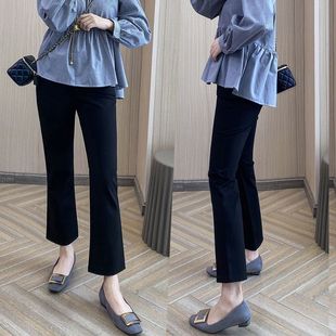 开叉休闲微喇叭九分裤 今年流行145小个子夏薄西装 子女2025新款 裤