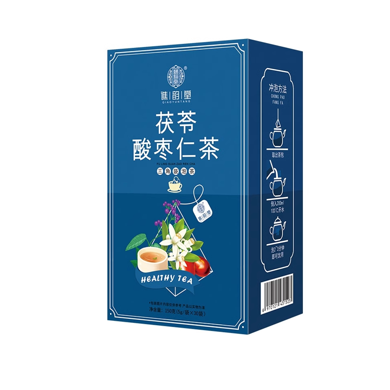 正品&谯韵堂茯苓酸枣仁茶/150g盒