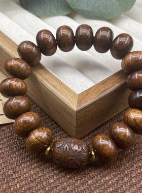 2026黑花梨手串花梨木老型方糖仿绿松民族风实木佛珠文玩手串厂家