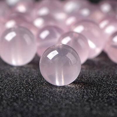 2025天然冰种透体果冻粉水晶diy手工饰品串珠编织手链项链配件散