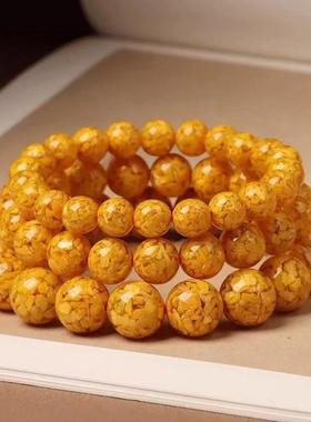 2026天然原矿朱砂雄黄手串高含量本命年紫金帝王红砂手串手链工厂