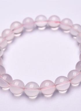 2026富宏珠宝 天然星光粉晶圆珠手链饰品女生礼物手串厂家直供