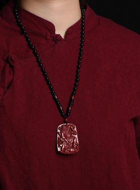 2026朱砂天师钟馗吊坠 随身挂件本命年男女款吊坠 紫金砂原矿礼物