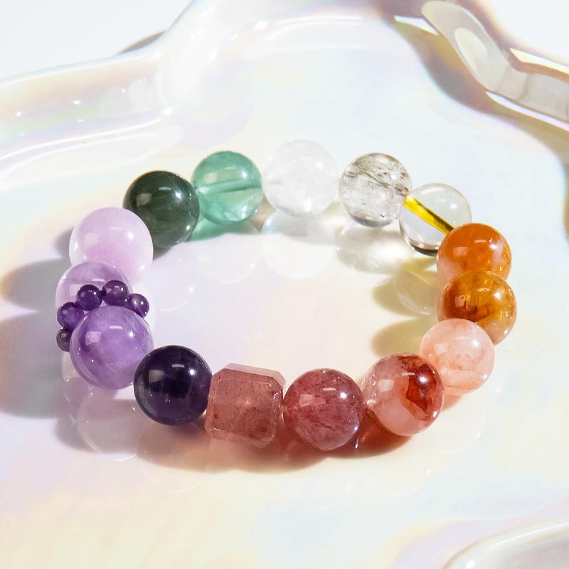 2026天然水晶十八籽手串多宝串珠手链女款轻奢小众爆款可招财平安