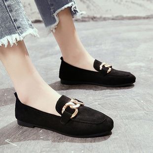 透气学生韩版 女夏季 单鞋 平底鞋 豆豆鞋 布鞋 新款 百搭一脚蹬懒人鞋 子