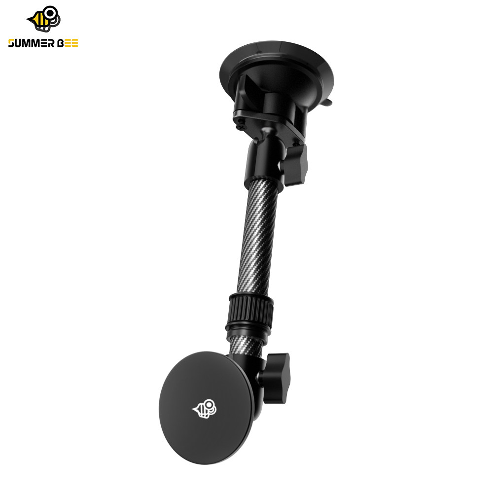 Summer Bee铝合金手机车载玻璃吸盘支架碳纤维伸缩加长杆磁吸配件