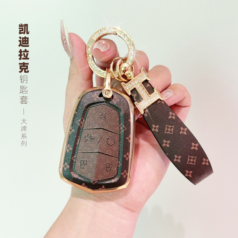 适用凯迪拉克钥匙套XT5车CT5扣XT6壳CT6高档XTS男ATSL女包SRX豪华