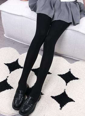 2双黑色丝袜打底袜秋冬厚黑连裤袜天鹅绒60D/120D光腿神器黑丝