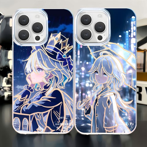 原神手机壳芙宁娜适用苹果17极光金iphone16小米15红米k80至尊版华为mate70荣耀二次元iqoo13一加ace5pro周边