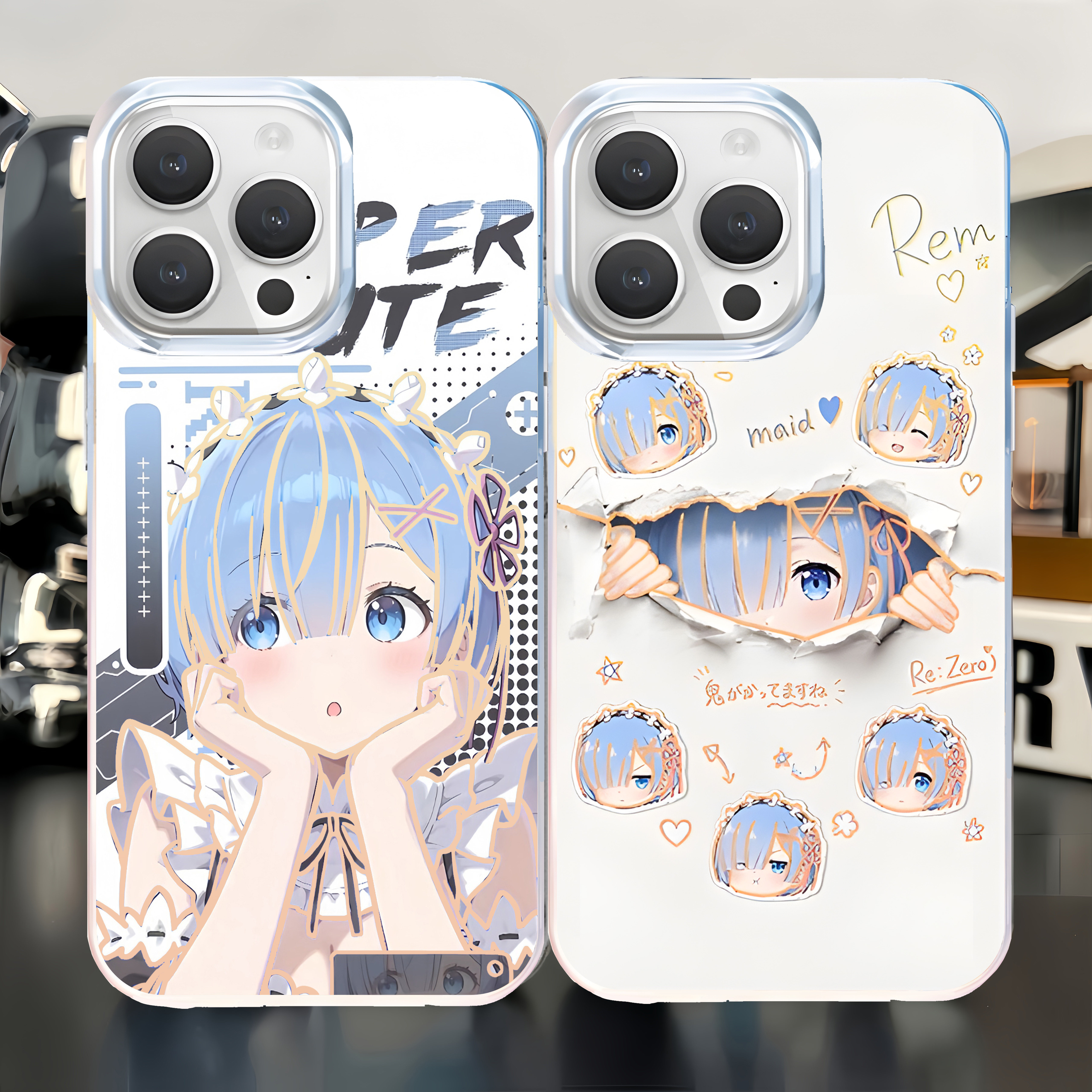 蕾姆手机壳适用iphone17苹果16极光金小米15雷姆红米k90二次元为mate70荣耀WinRTiQOO13一加ace5动漫周边