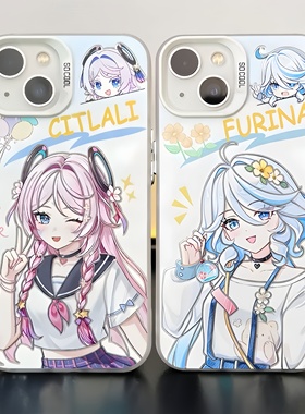 原神手机壳茜特菈莉新款芙宁娜纳西妲胡桃绫华雷神适用苹果16彩银iphone14华为m70小米15红米k80iqoo13一加12