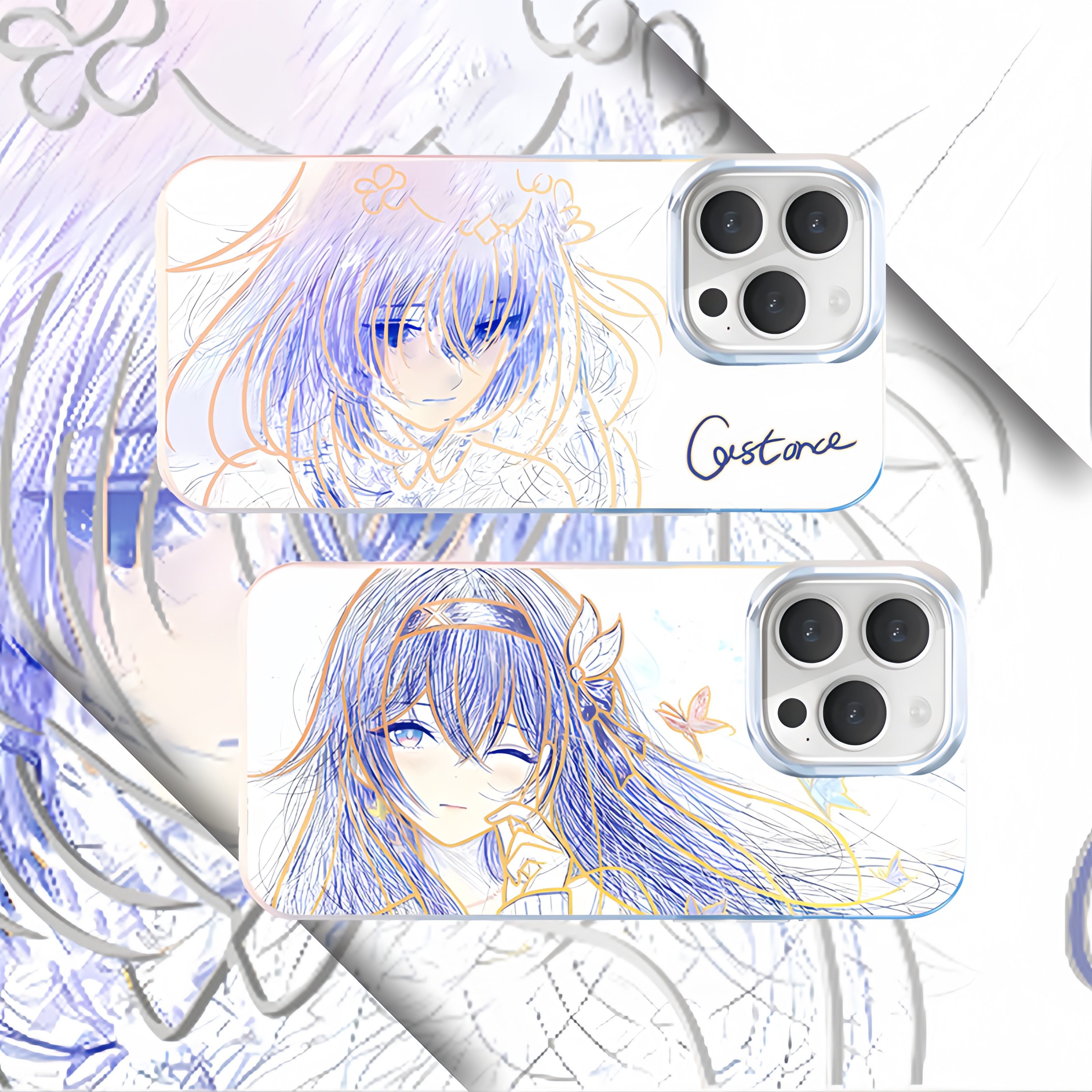 崩坏星穹铁道手机壳线稿遐蝶白厄