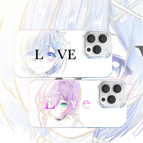 love眼睛手机壳雷姆蕾塞线稿02