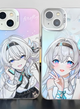 崩坏星穹铁道流萤手机壳适用苹果16彩银壳磁吸iphone15华为m60小米14星铁红米k70vivoiqoo12oppo一加ace3周边