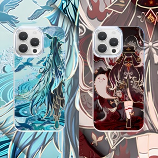 原神手机壳闲云胡桃雷电将军神子万叶适用苹果17极光金iphone16小米15二次元华为m80红米k90iqoo13一加ace6T