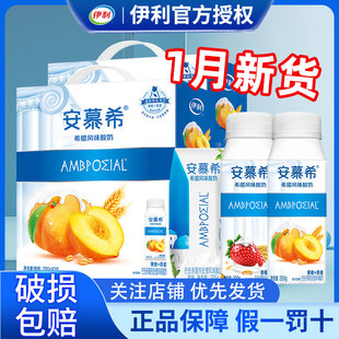 伊利安慕希原味酸牛奶希腊风味黄桃燕麦儿童官方旗舰店整箱正品