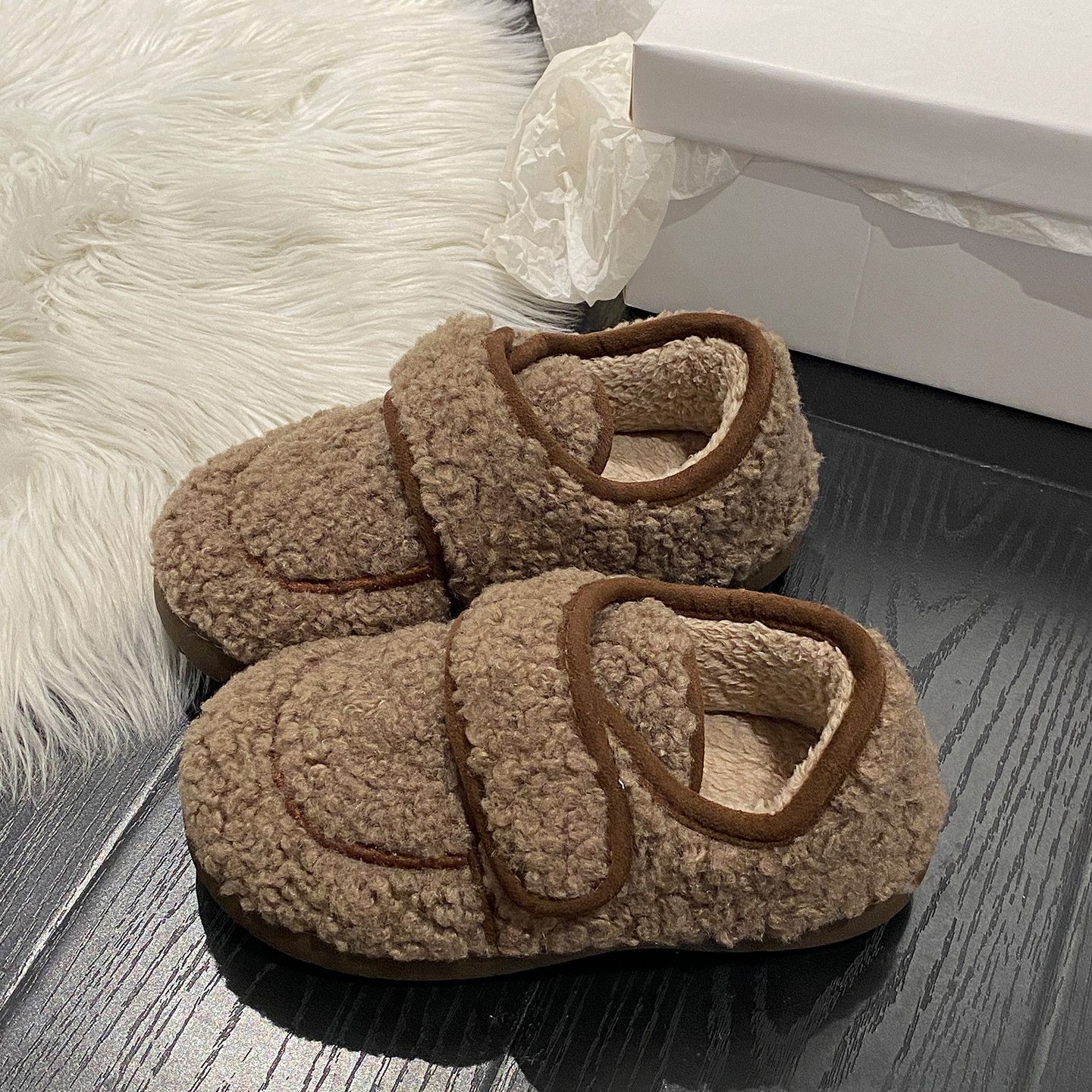 2025新款毛绒室内居家EVA冬季棉鞋加绒保暖宿舍包头棉拖鞋女款