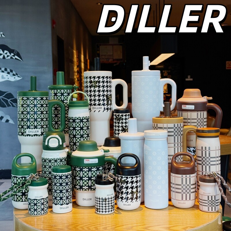 diller新品条纹316不锈钢保温杯