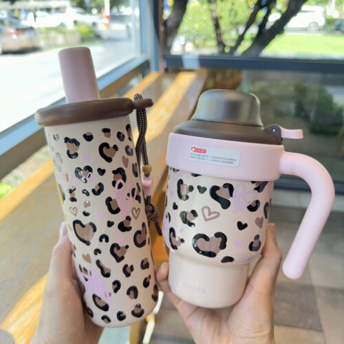迪乐贝尔316保温杯豹纹