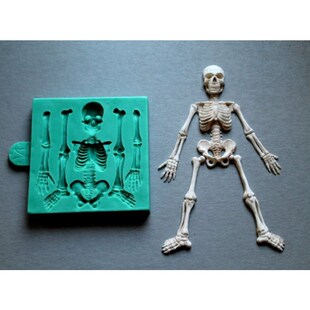 Fondant Mold DIY Halloween Silicone Body SNkull Cak Skeleton