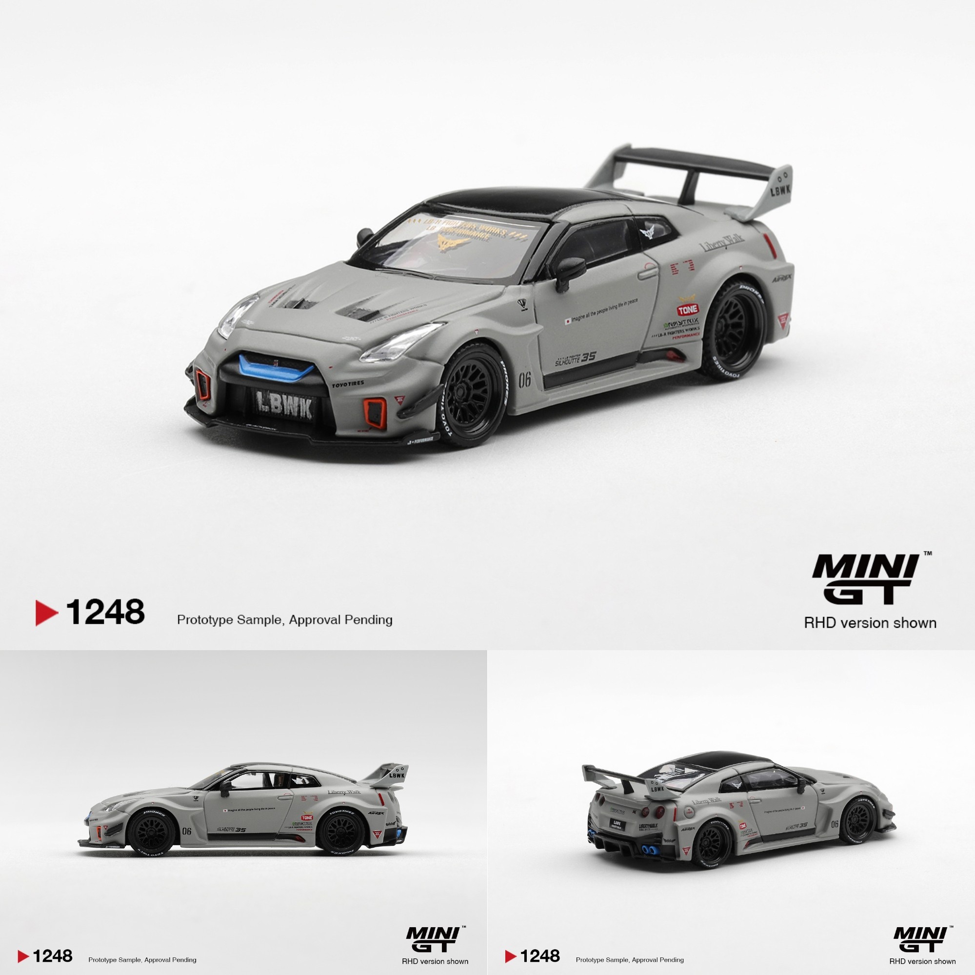 MINIGT 1:64 Nissan GTR R35 Matte Grey Model Maşın