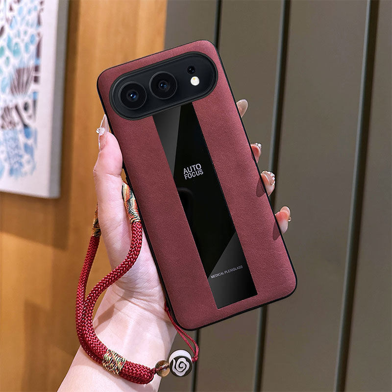 适用华为荣耀500手机壳羊巴皮古风手绳honor500pro保护套MEY一AN00镜头全包防摔MEP硅胶磨砂软男女新款高级感