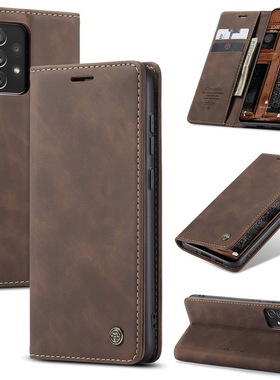 适用三星A53手机壳A73复古A52s皮套三星A33简约A14磨砂A34翻盖A10全包A54软壳GalaxyA40磁吸防摔耐脏男女新款