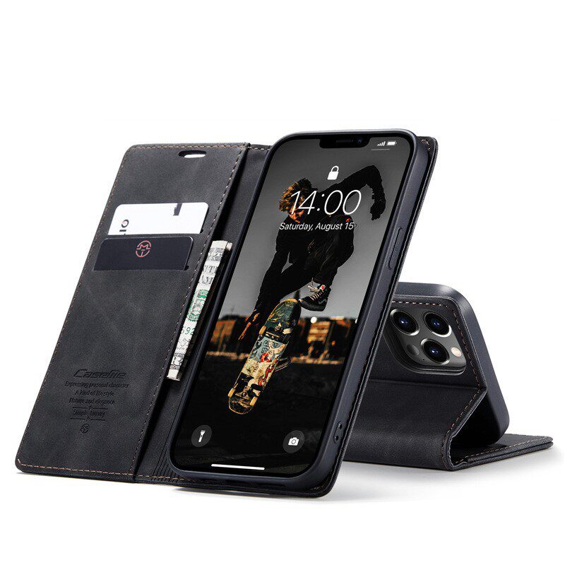 苹果16Promax手机壳复古磨砂翻盖插卡零钱包iphone15高档皮套12mini放照片xs/se商务7/8保护套男女新款