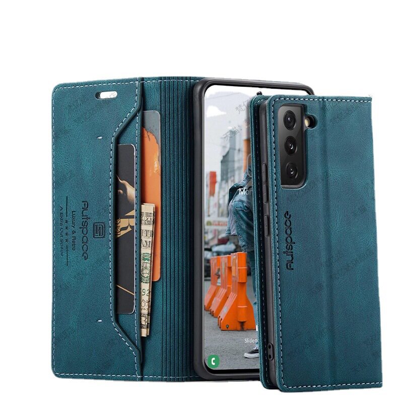 A53适用于三星S23手机壳S22磨砂翻盖plus皮套S10插卡note20男女款