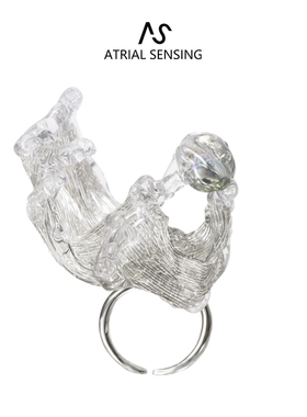 ATRIAL SENSING设计师品牌银色海浪开口戒指小众浪姐祝绪丹同款