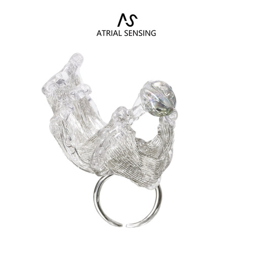 ATRIAL SENSING设计师品牌银色海浪开口戒指小众浪姐祝绪丹同款